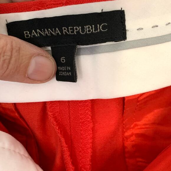 Banana Republic Red Sloan Fit Pants Size 6 - Picture 5 of 8